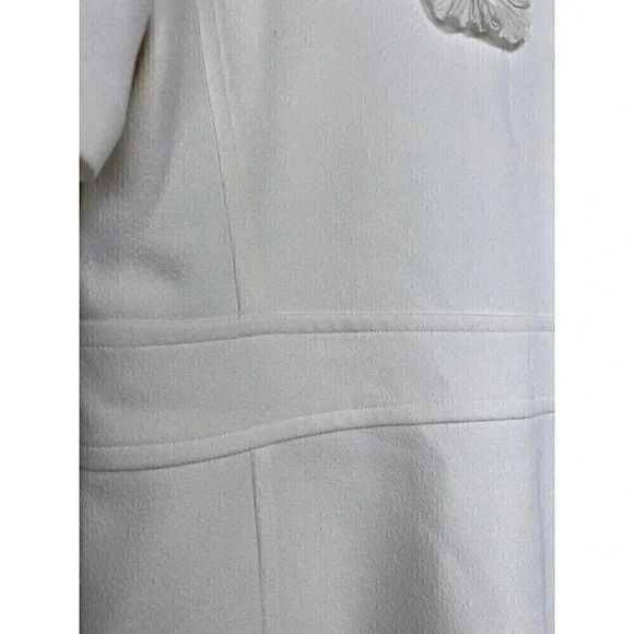 Tory Burch Crepe Ruffle Placket Dress in New Ivory Womens Size 10 NWT Formal - Picture 8 of 15